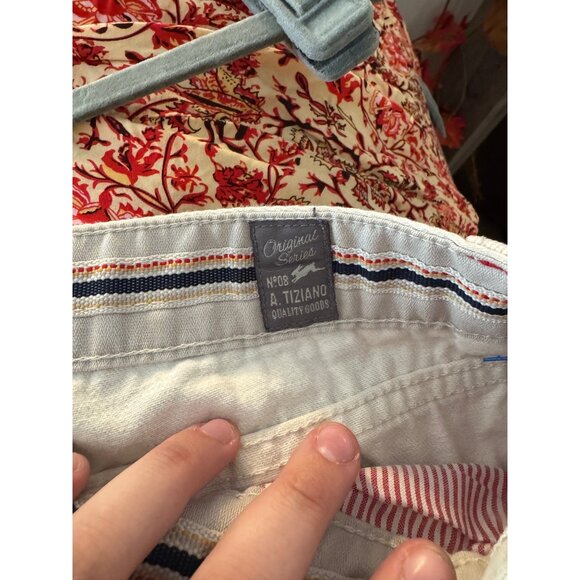 A.Tiziano Cotton Marbled White Straight Leg Jeans Size 32 Mens - Picture 5 of 5